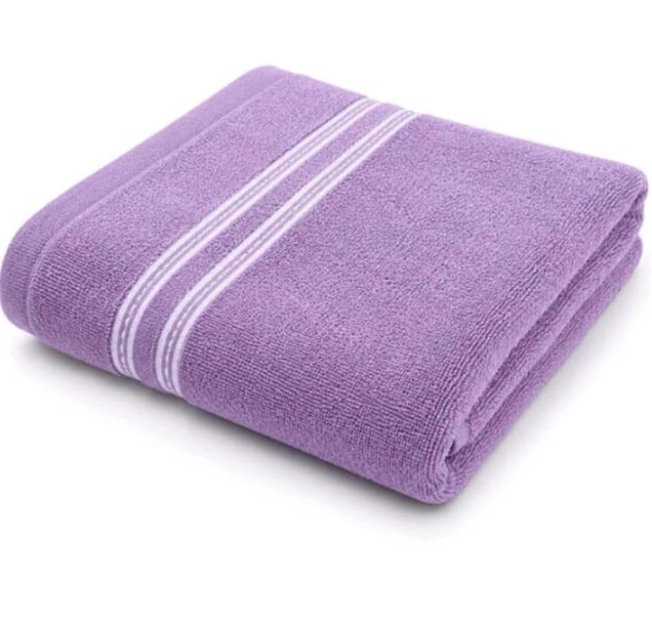 Cotton Towels for Bath Large Size | Soft Absorbent Towel for Men & Women | Quick Dry Bathroom Towels 70 x 140 cm 400 GSM | Bath Towel Cotton for Men Home & Gym (Purple)-image-14
