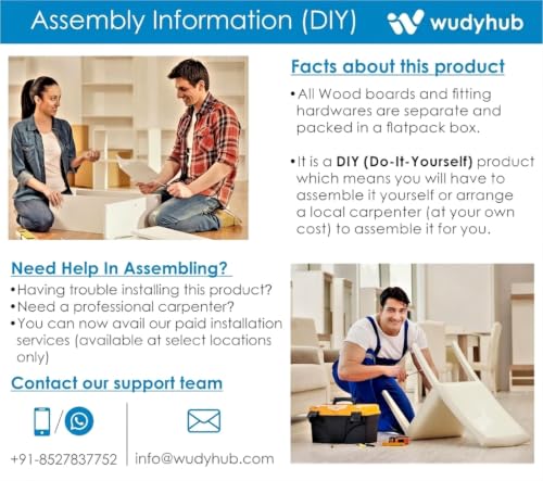 Image of Wudyhub Computer Desk | Laptop Table | Monitor Stand | Sturdy Desk for Home, Office, Bedroom, Living Room (ST-13-White)