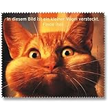 Bis 30° C waschbar Brillenputztuch Putztuch Displayputztuch Vogel Versteckt 17,5 x 11 cm