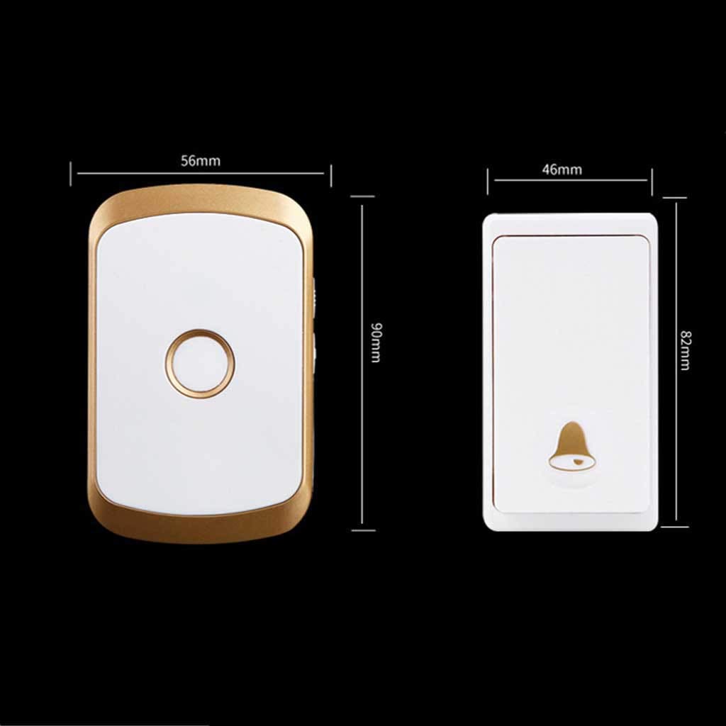 Timbre Inalámbrico Impermeable, 4 Niveles De Volumen, 36 Melodías Musicales, Flash Inteligente, Autoalimentado, 2 Transmisores Y 4 Receptores, Alcance Ultralargo De 200 M, Plateado