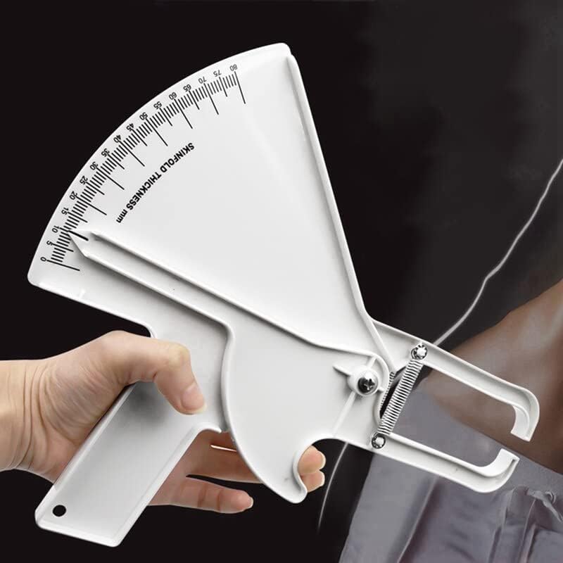 80mm Body Fat Caliper Adipometer Skinfold Measurement Slimming Lose Weight Body Fat Measure Tester Fitness Beauty Health Care - (Color: WT)