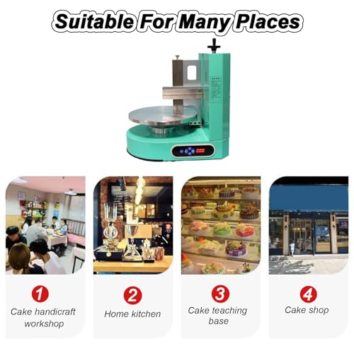Máquina eléctrica para glaseado de Pasteles, esparcidor de Crema, Herramienta de alisado automático para un Recubrimiento, Ideal para cumpleaños y repostería Decorativa.