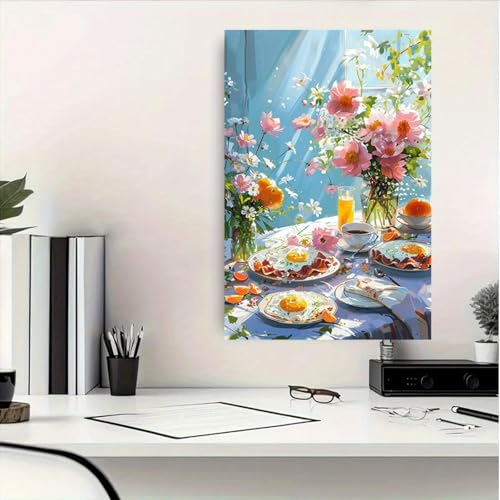 Table de petit-déjeuner ensoleillée impression sur toile 50x70cm - 2