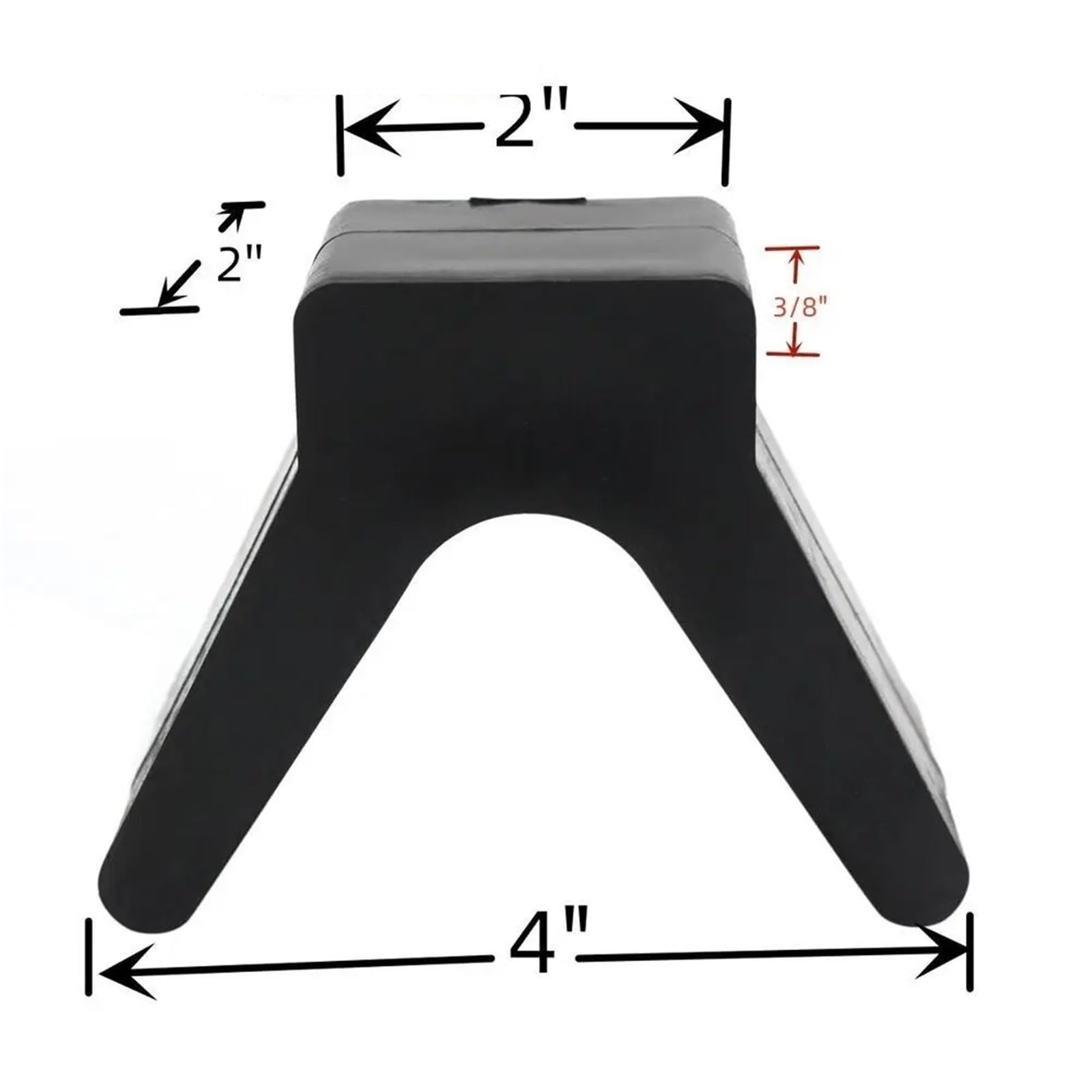 Hohota 2 Inch Mounting Width Boat Trailer Black Molded Rubber V Bow Stop for Many Marine Boat