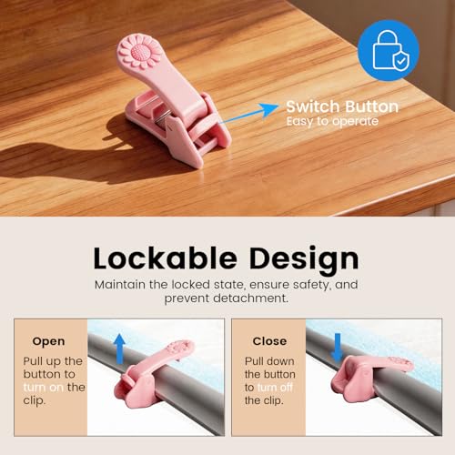 Image of Lockable Pee Pad Clips, with Adhesive Tape, for Indoor Wall Pads Secured, Extra Thick Clamps for Silicone Puppy Pad Holder Tary Secured, Tight Strong Clamp for Dogs, Cats Training