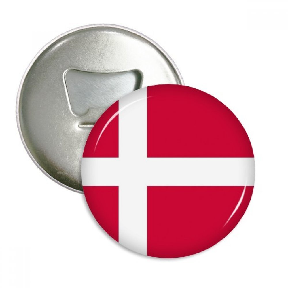 Aimant frigo drapeau Danemark avec ouvre-bouteille pour l'apéro