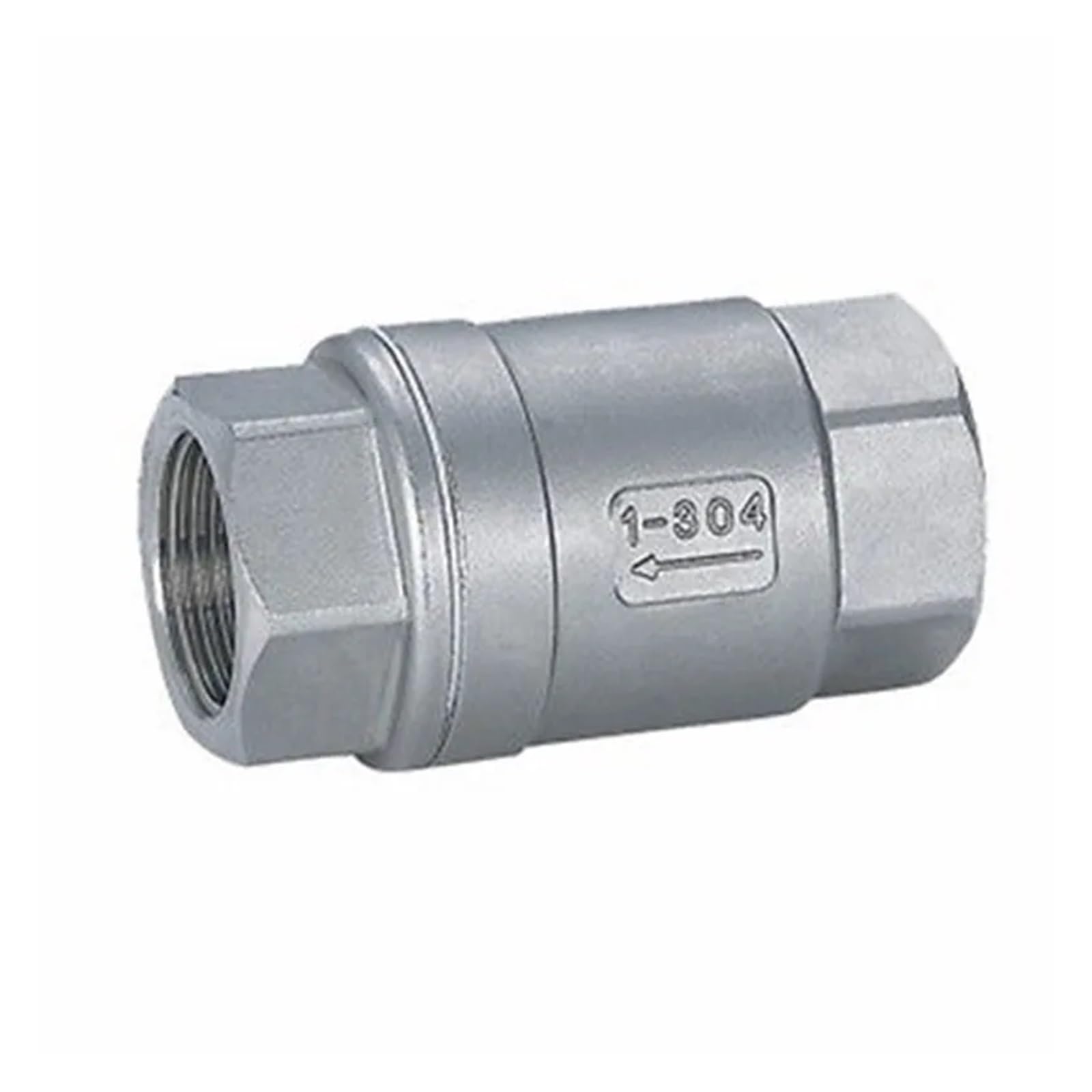 Válvula de resorte en línea de acero inoxidable 304 con rosca de 1-1/2 pulgada de alta gama