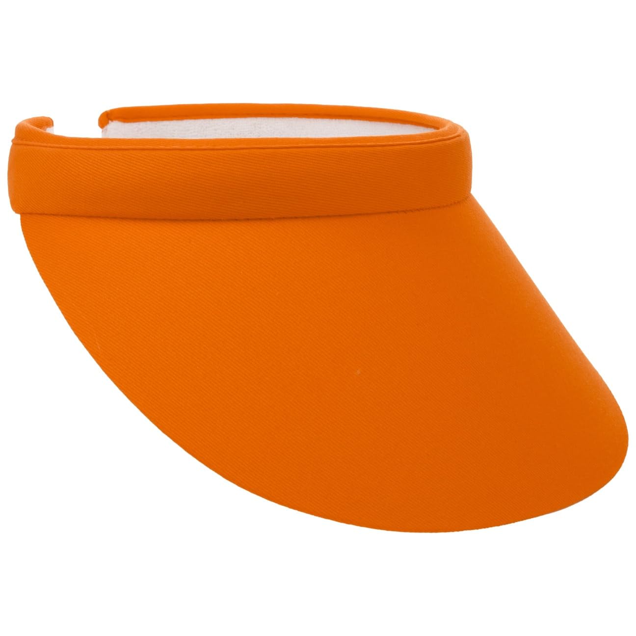 Lipodo Women's Orange Visor Plain-Coloured Cotton Sun Visor With Towelling Band Summer