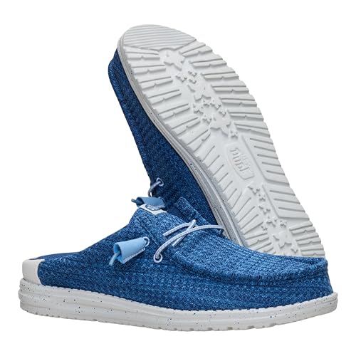 Image of HEYDUDE Men's Wally Slip Multi Mesh Ensign | Lightweight Breathable Slip On Shoes | Casual Comfortable Everyday Footwear