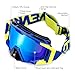 NENKI Motocross Goggles with Nose Cover - MX ATV Off Road Dirt Bike Goggles for Unisex Adults (Blue Lens)