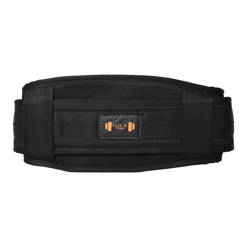 Lazy - K Fitness Weight Lifting Gym Belt- XL| Weight Lifting Belt for Heavy Workout for Men & Women | Dead Lift Belt - Black | Waist Support with Size Adjustable Strap