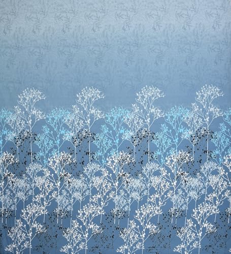Image of Mafatlal 186 TC Cotton Bedsheet for King Size Bed | 108 x 108 Inches | Cooling Breathable Summer Bedding | Soft Durable Fabric with 2 Pillow Covers| Autumn Delight | Moonlit Blue