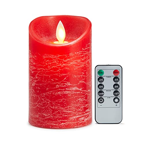 Lonkenn Rote Flammenlose LED Kerze, Batteriebetriebene Kerzen, LED...