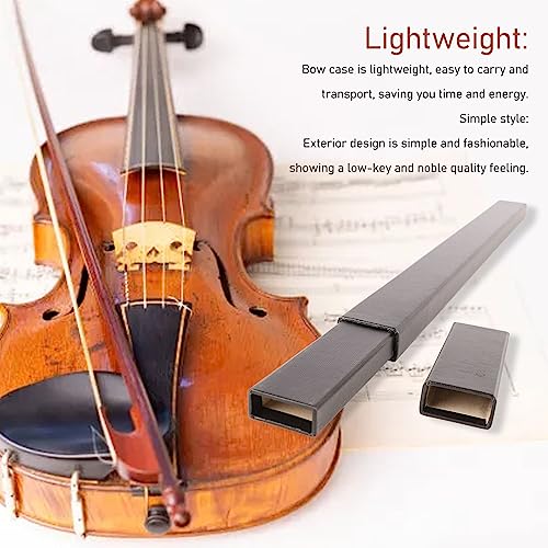 Violine Viola Cello Bogenetui Pflanzenfaser Hartschale Samtfutter Leichtes Bogenetui Bogentasche Bogenschutzetui Schwarz