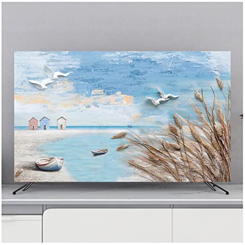 LILIJD 32-85-zoll-universal-TV-staubschutz Für Flache/Gekrümmte Fernseher Tv-bildschirmschutzfolie Wasserdicht Innenbereich Schlafzimmer Wohnzimmer Dekoration(Size:60 in) Cover