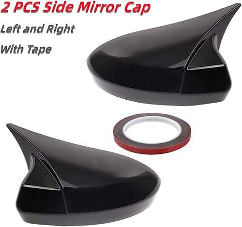 Miniatura 6 de 2 piezas de cubierta de espejo lateral de puerta compatible con Nissan Altima Sentra 2019-2023 (aspecto de fibra de carbono)