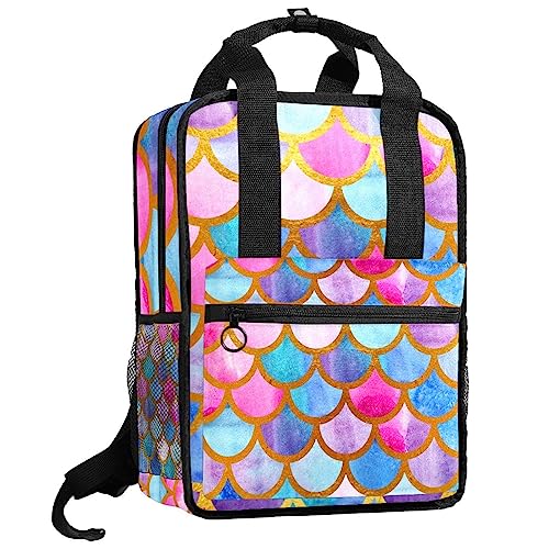 Sac à dos pour garçons et filles motif sirène rose multicolore