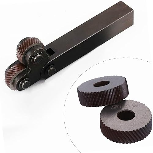 Miniatura 3 de Rueda de moleteado de acero de alta resistencia 4pcs Cabeza de pivote para torno Herramienta de moleteado grueso