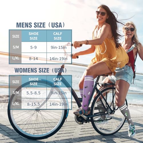 Image of Bluemaple 6 Pack Copper Compression Socks for Women and Men Circulation-Best Support for Medical, Running,Nursing,Athletic