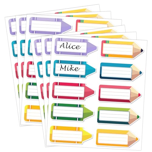 Etiquetas de nombre para escritorios de aula, lápices de regreso a clases, placas de nombre, etiquetas, pizarrón, decoración de taquilla para profesores, primer día de escuela, decoración de fiesta
