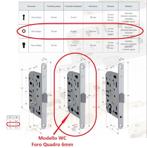 Serrure AGB Mediana Evolution chromé mat loquet central design