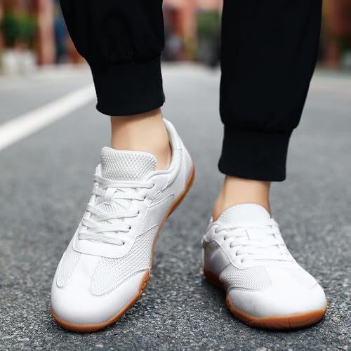 Image of Men's Barefoot Shoes Slip On Walking Tennis Sneakers for Men Zero Drop Sole Minimalist Running Shoe Lightweight Gym Workout Casual Fitness White C US 11