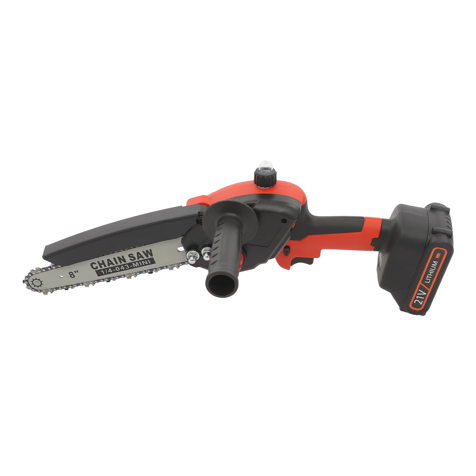 Podadora Mini Motosierra 800W 8 pulgadas Batería Eléctrica Sierra de podar 2750RPM, 18 x 18 x 42 cm - Negro+ Rojo
