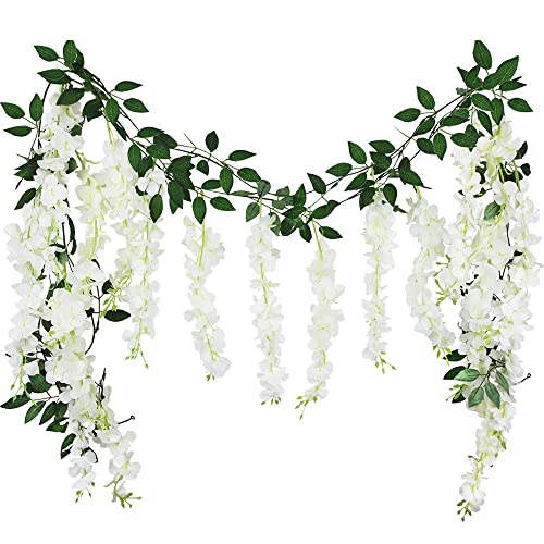 CISDUEO 2 Pcs Wisteria Hanging Flowers Wisteria...