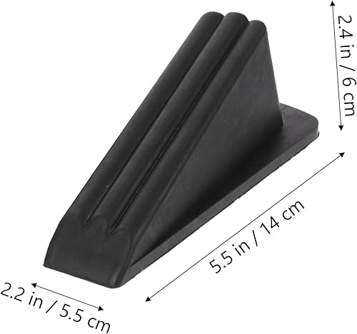 Miniatura 3 de DOITOOL 6 piezas de tope de puerta para puerta de piso negro tope de puerta protector de pared de puerta parachoques de puerta de goma protector de