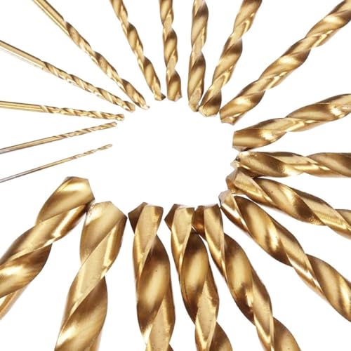 HaoTrade 50Pcs Titanium Coated Steel Twist Drill Bits, Mini Twist Drill Bit Set, Metal Drill Bit Kit, Round Shank High Speed Twists Drill bit Sets for Drilling Wood Plastic Copper Aluminum Alloy 8 HaoTrade 50Pcs Titanium Coated Steel Twist Drill Bits, Mini Twist Drill Bit Set, Metal Drill Bit Kit, Round Shank High Speed Twists Drill bit Sets for Drilling Wood Plastic Copper Aluminum Alloy - Image 8