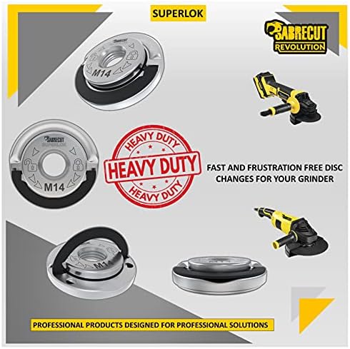1 x SabreCut GRNSCB 45mm M14 Quick Change Heavy Duty Stainless Steel Angle Grinder Locking Retaining Flange Nut