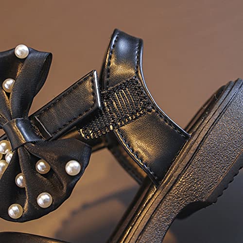 Kids Wedding 𝗣a𝐫𝐭y Sandals Cute Pearl Open Toe Sandals Toddler Baby Girls Summer Light-Weight Flat Shoes with Bow4