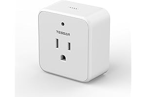 Hands-free convenience: TESSAN Smart Home Control Outlet, Voice and Remote On/Off Power Switch