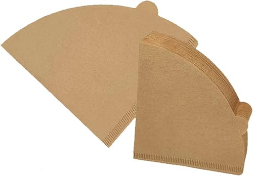 Paquete de 2 filtros de café de papel V60 (total de 200 unidades) filtros de un solo uso para verter sobre cono, tamaño #2, filtros de papel natural