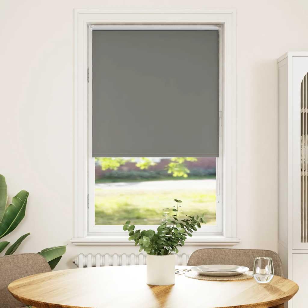 Vidaxl Grey Blackout Roller Blind 75X175 Cm - No Drill Options, Adjustable