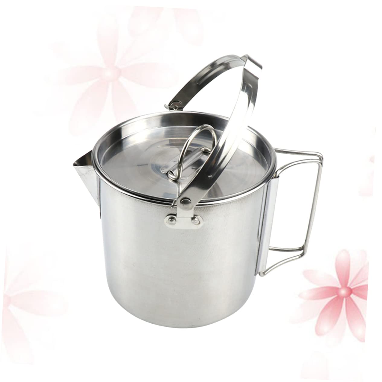 Hervidor de Agua Plegable Inoxidable para Camping y Picnic Tetera Colgante Resistente para Exteriores Utensilio de Cocina Portátil para y Senderismo