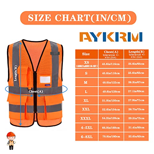 Image of ANSI /ISEA Standard Class 2 Hi-Vis Vest, Clear ID, Zip, Orange, XL | Orange XL Class 2 breathable mesh vest with reinforced pockets, black front zipper and clear ID holder for utility work.