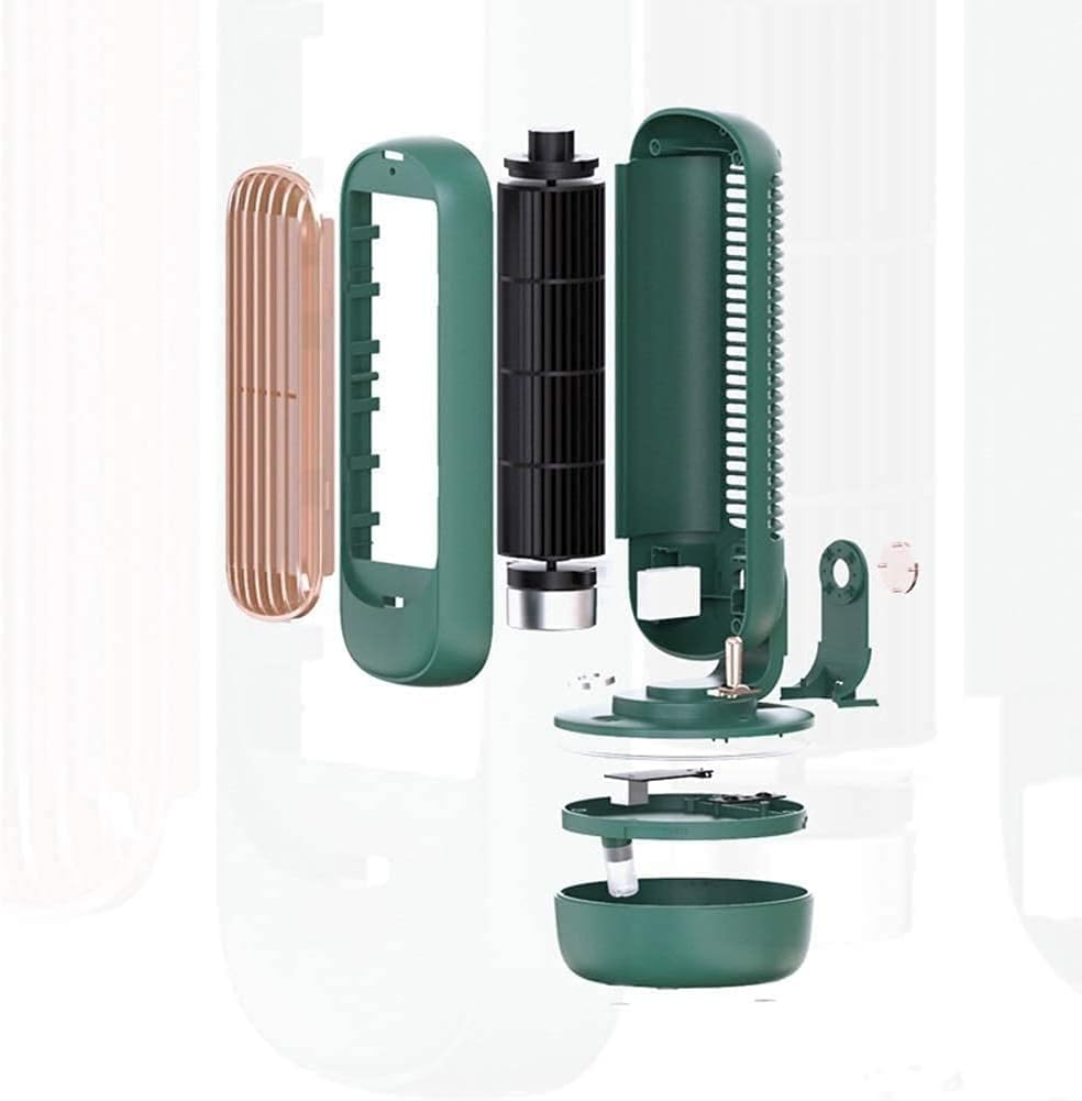 Portable air Conditioner Fan Personal air Cooler Silent atomizing 3-Speed Suitable for Office Family Room Camping Tent etc. (Green) (Color : Green) (White)