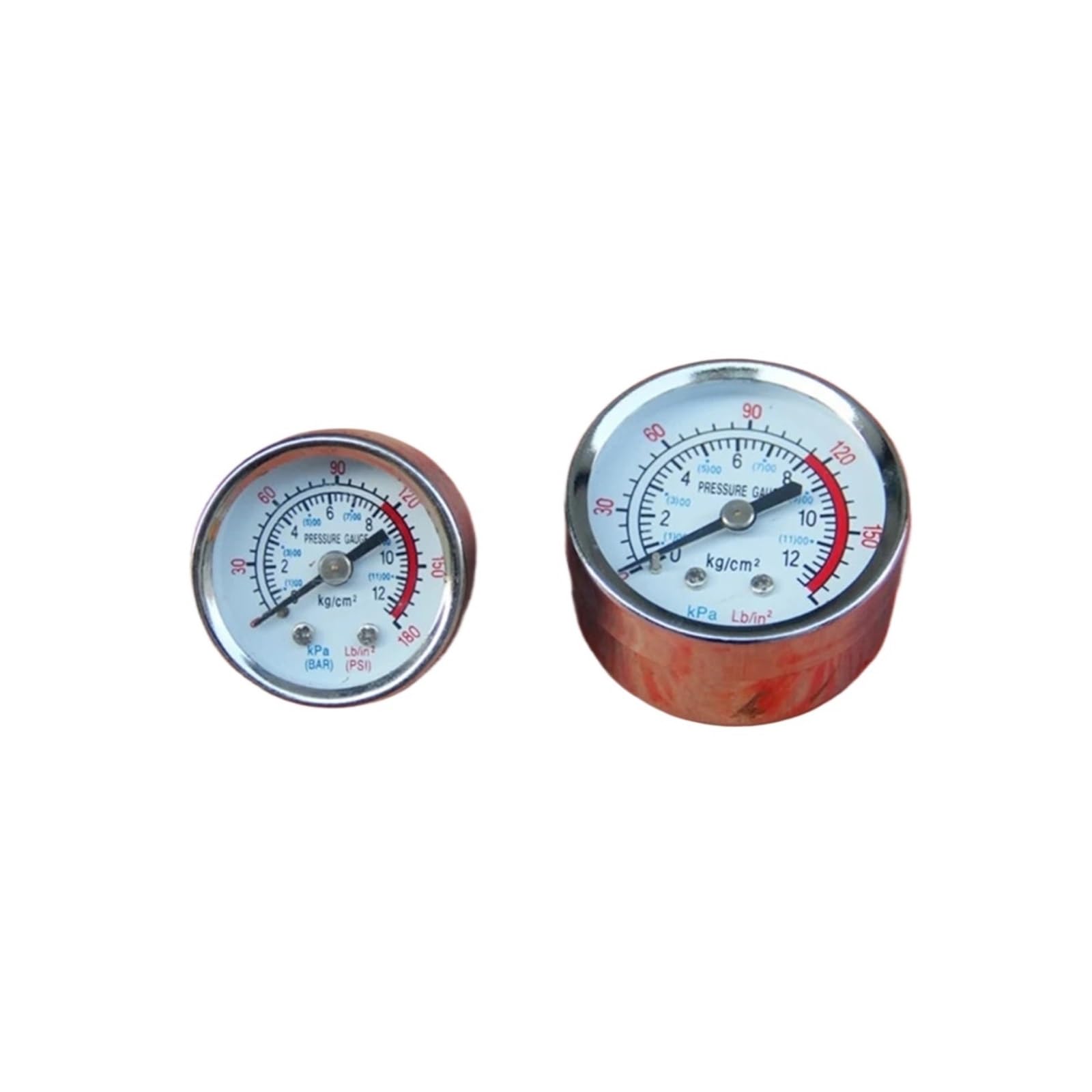 1/4"/1/8" Gewinde-Luftdruckmessgerät, Zifferblatttyp, Außengewinde, rundes Luftkompressor-Messgerät, 0–180 psi, 0–12 bar,Präzisionsmessung(1/4")