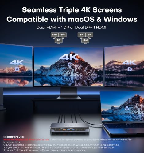 Acer 16-in-1 DisplayLink Docking Station,Triple 4K@60Hz,130W Power Adapter - image 3