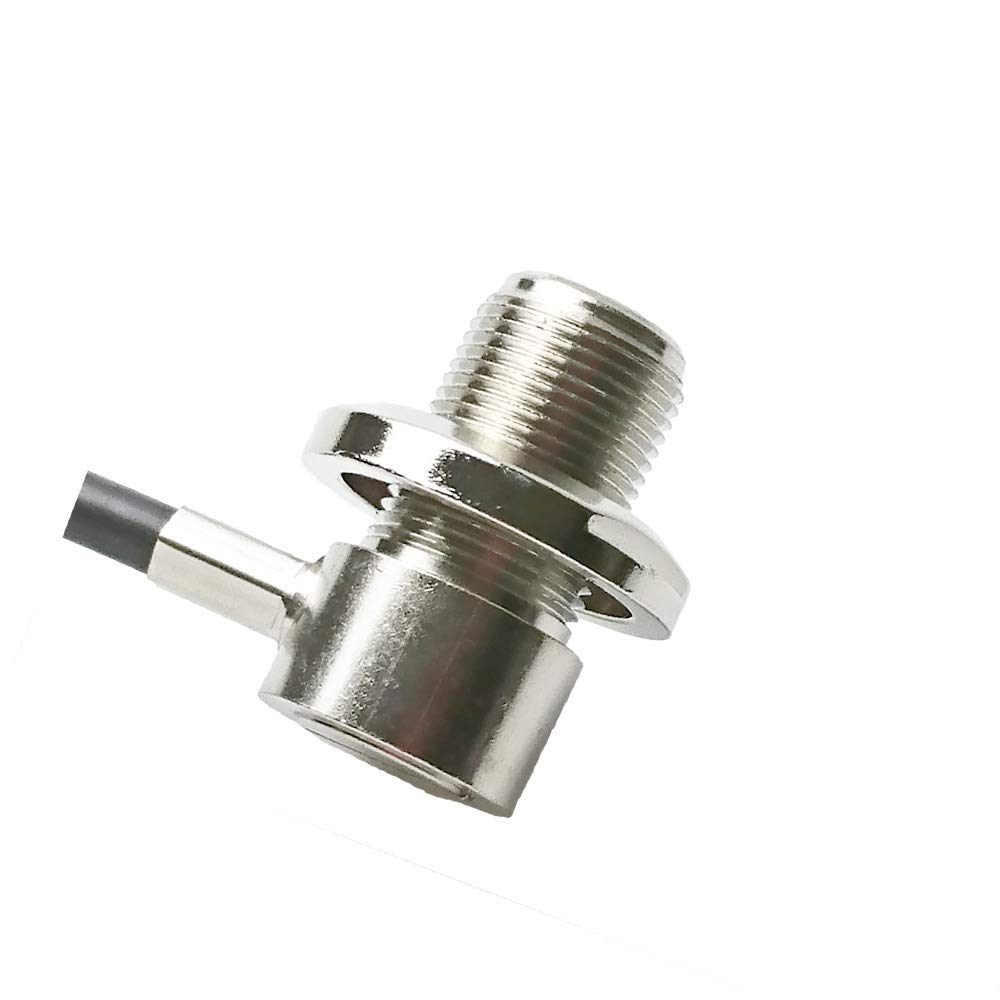 UngSung Vehicle Antenna Mount SO-239 UHF Female Right Angle Bulkhead to PL-259 UHF Male Connector with 15FT (4.5M) RG58/U RF Coaxial Cable (15 Feet / 4.5M)