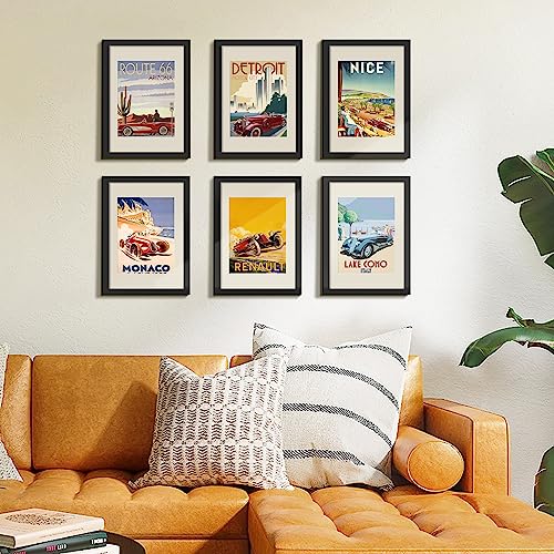 Image of upsimples A3 Picture Frame, Display Pictures 8.3x11.7 with Mat or 11.7 x 16.5 Without, Wall Hanging Poster Frames, Black, 1 Pack