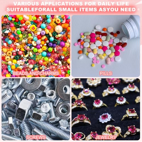 Image of Bead Organizer Box Small Bead Storage Containers 28 Grids bead case diamond painting storage Transparent Plastic Container Case For Organization Jewelry Beads Storage Box (Colorful)