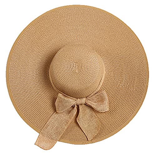 Sombrero de playa plegable para mujer con ala ancha