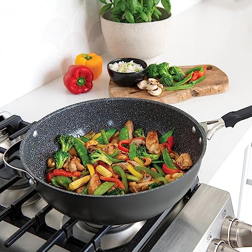 Nordic Ware 13851AMZM Verde Aluminized Steel Cookware With Ceramic Coating, 12-Inch Wok thumb #1