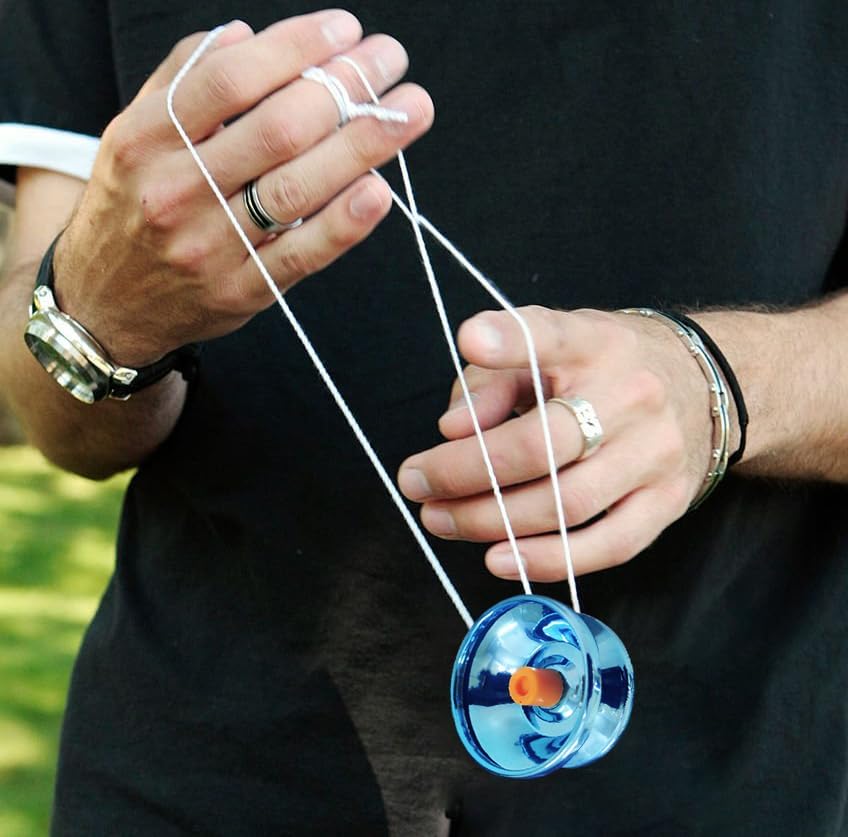 Image of Metallic YoYo Spinner Toy for Kids | Made of Fine Quality High Gloss Metal | with Approx. 1 m Long String | Diameter 5.5 X Height 3.5 CM | - Color As Per Stock (Pack of 1)