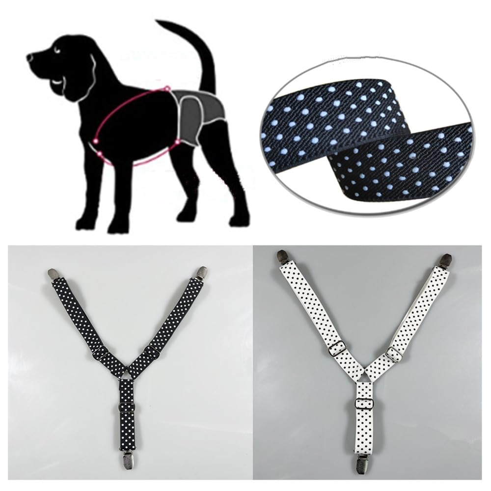 Bretelles pour chiens avec harnais et couches - Réglable pour chiots et chiens adultes
