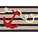 Liora Manne Frontporch Indoor / Outdoor Rug – Novelty Nautical & Lake House Designs, Comfortable & Durable, Easy Care & Maintenance, UV Stabilized, Anchor, 1'8