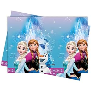 Procos 86884 – tafelkleed Frozen Northern Lights, afmeting 120 x 180 cm, Anna, Elsa, Olaf, feestdecoratie…