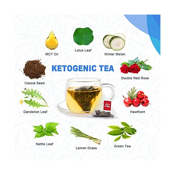 Keto-Detox-Tea-for-Weight-Loss-Belly-Fat-and-Colon-Cleanse-Organic-Herbal-Skinny-Tea-Diet-Slim-Tea-with-MCT-Oil-Fat-Burners-for-Women-and-Men-28-Day Catfit Keto Detox Tea for Belly Fat and Colon Cleanse - All Natural Detox and Cleanse, Supports A Healthy Weight, Helps Reduce Bloating, Natural Energy, Supports Immune System, Vegan, 28 Day